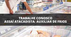 Trabalhe Conosco Assaí Atacadista: NÃO PRECISA DE EXPERIÊNCIA – Venha Ser Auxiliar de Frio!